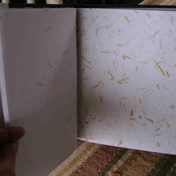 Eco Friendly Blank Book Journal 9x8 Handmade Crushed Gemstones Painted On Glass - Picture 8 of 8